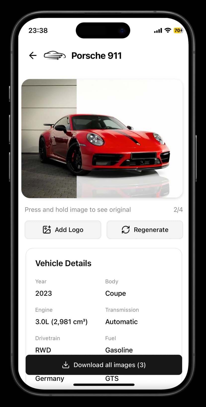 CarFlow AI mobile app mockup